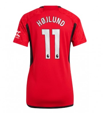 Manchester United Rasmus Hojlund #11 Primera Equipación Mujer 2023-24 Manga Corta